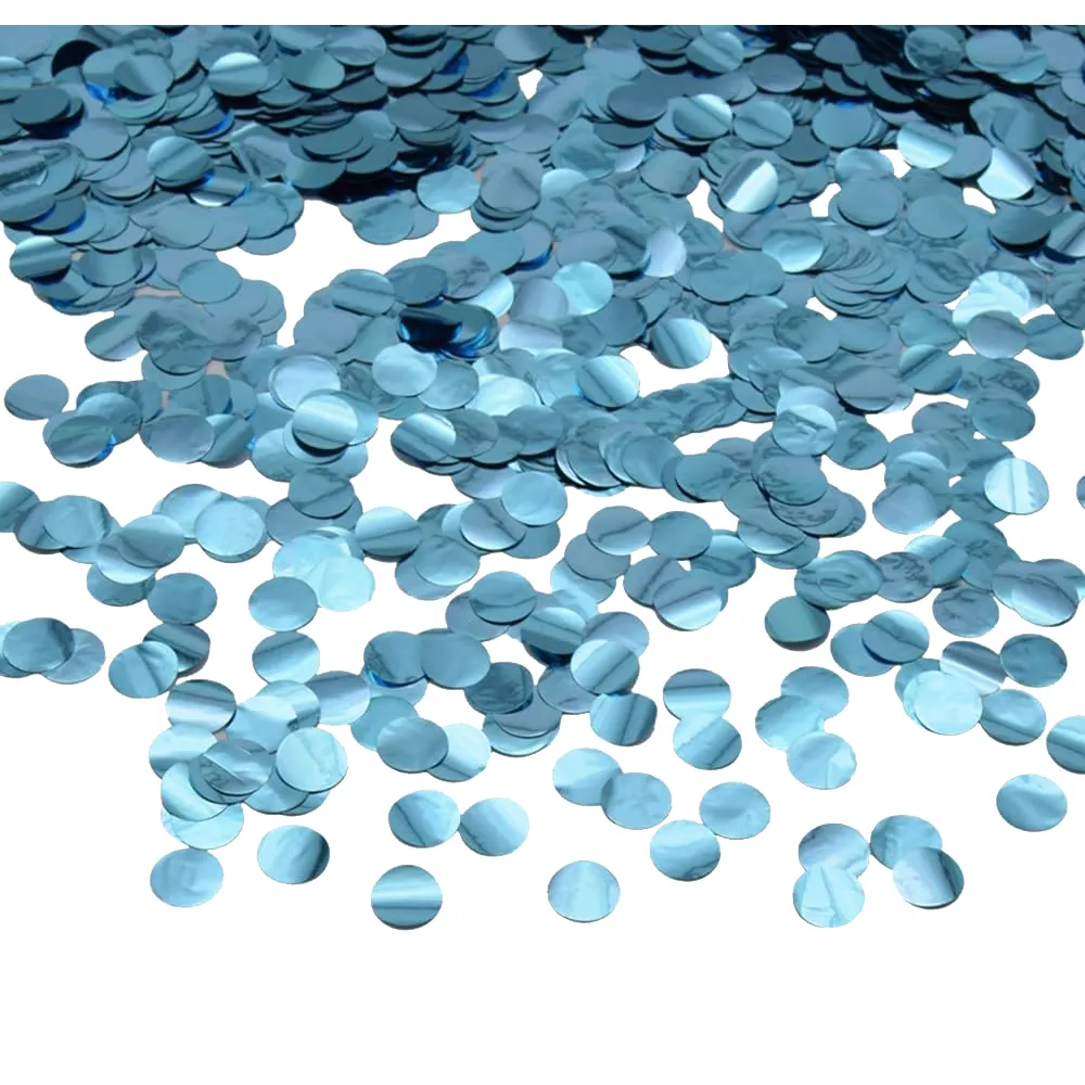 Confetti Metalic Albastru deschis 1cm Rotund 100g