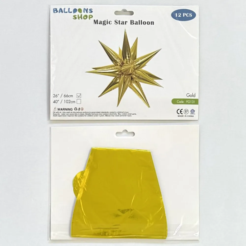 Balon Folie Stea Magica Gold 66cm