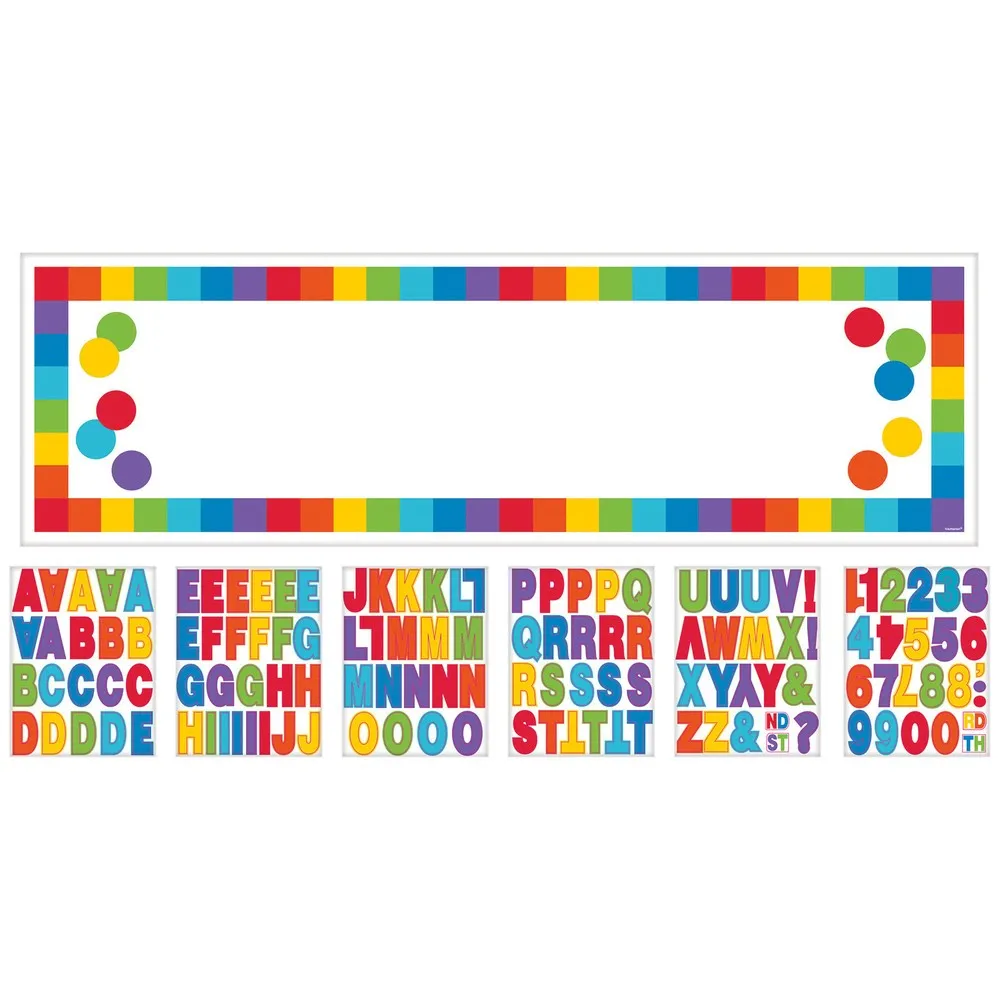 Banner Folie - Primary Rainbow Personalizabil 165 x 50.8 cm AMS 120179