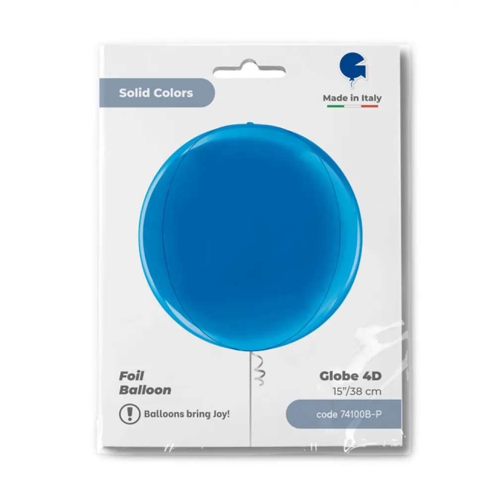 Balon Folie Sfera 4D Albastru 38 cm Grabo