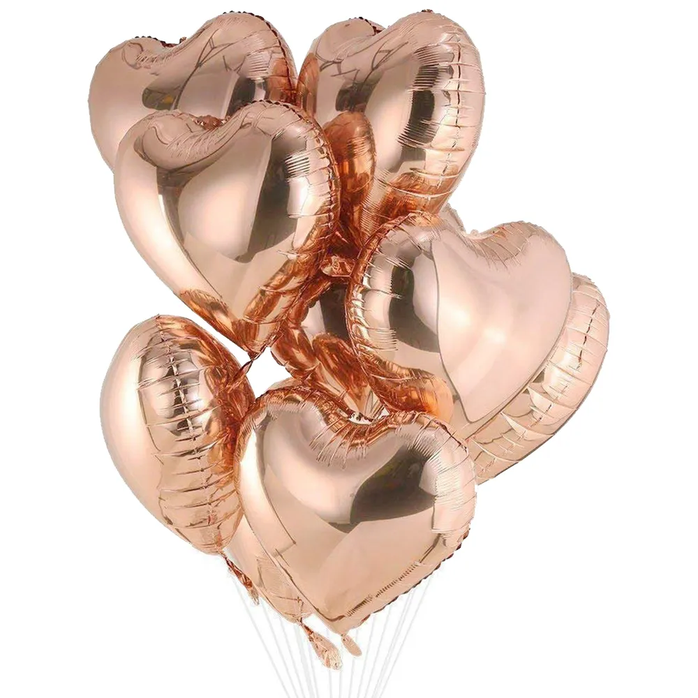 Balon folie 45 cm inima rose-gold