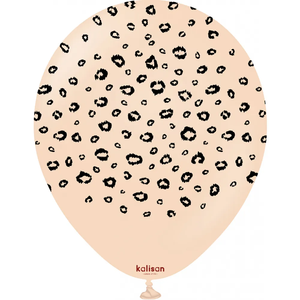 Baloane latex 30cm Safari Leopard - Blush Print - Black