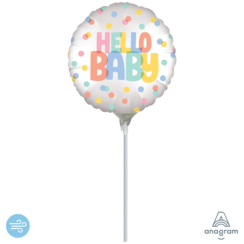 MiniShape (AER) Balon Folie Satin Hello Baby 23cm ANAGRAM 4789609