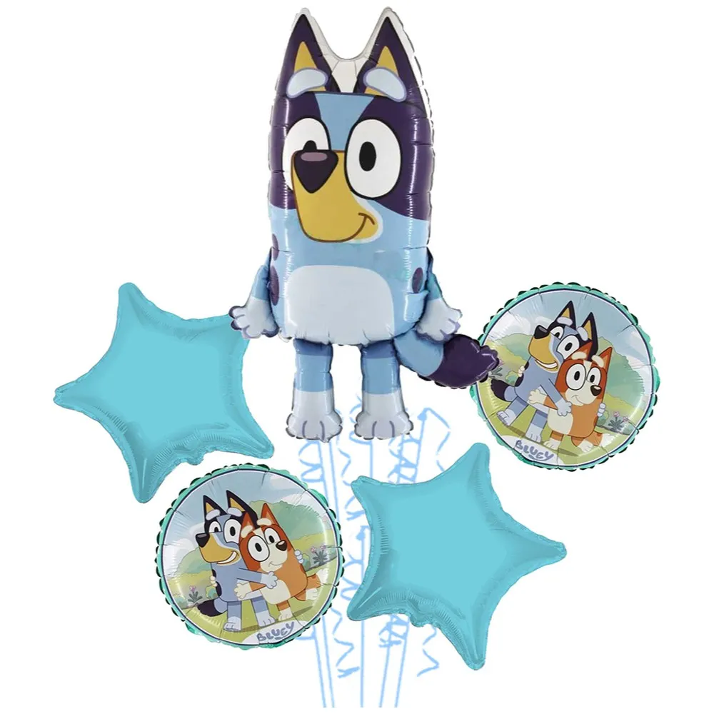 Buchet 5 baloane folie Tematica Bluey 2022225
