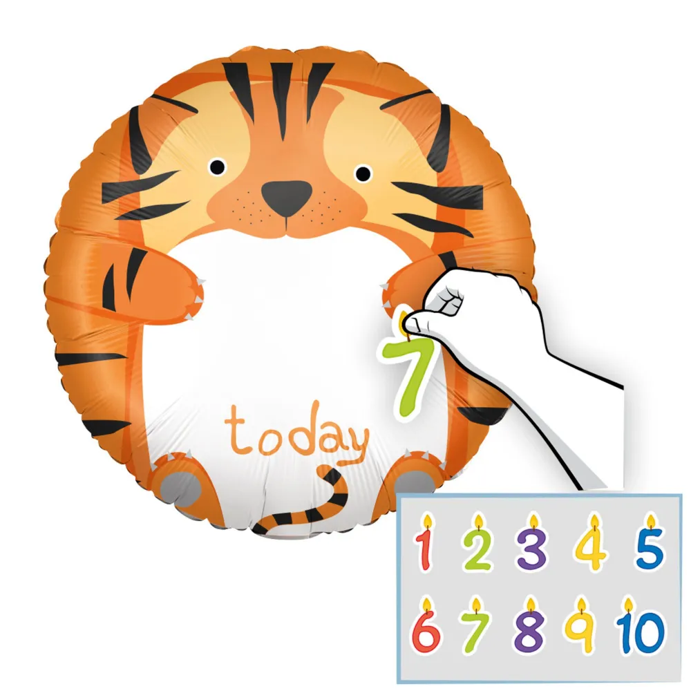 Balon Folie 46cm Milestone Tigru Personalizabil