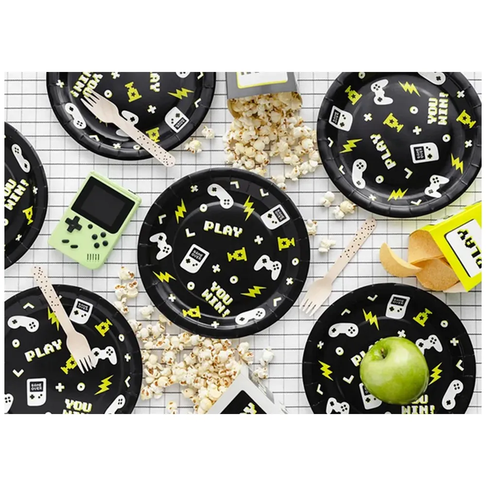 Set 6 Farfurii Petrecere Jocuri Video 23x23cm