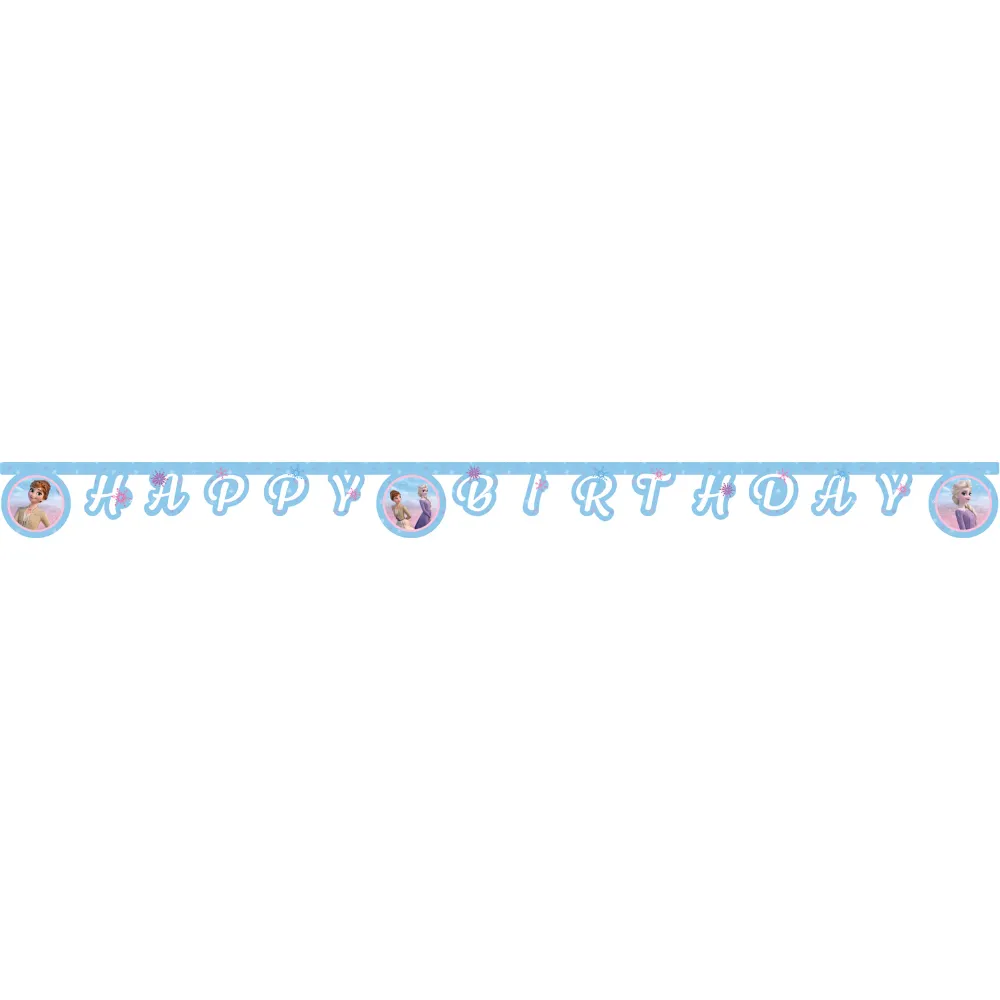Banner Petrecere Happy Birthday Disney Frozen 2 Wind Spirit
