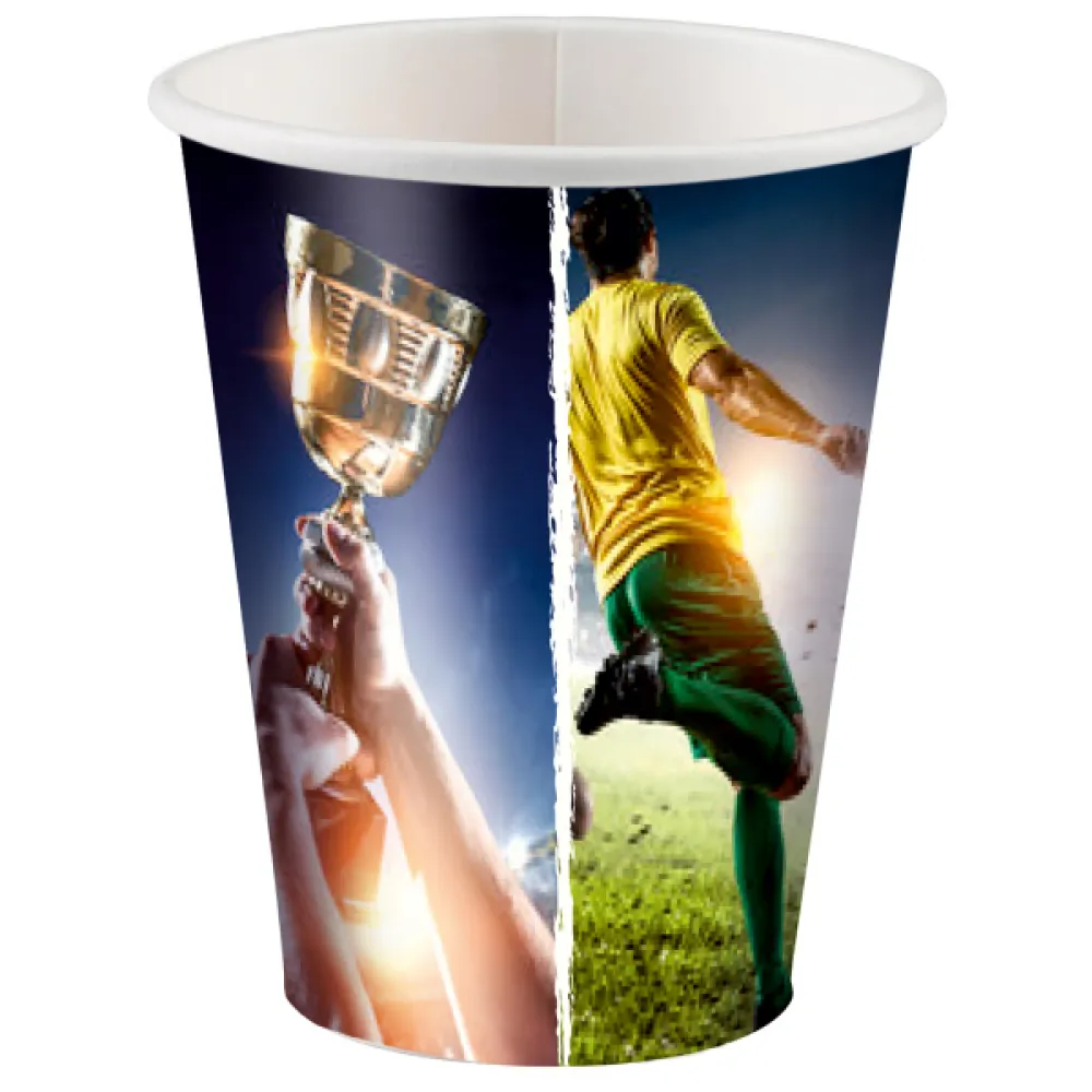 Set 8 Pahare Kick It Football 250ml 9918405-66
