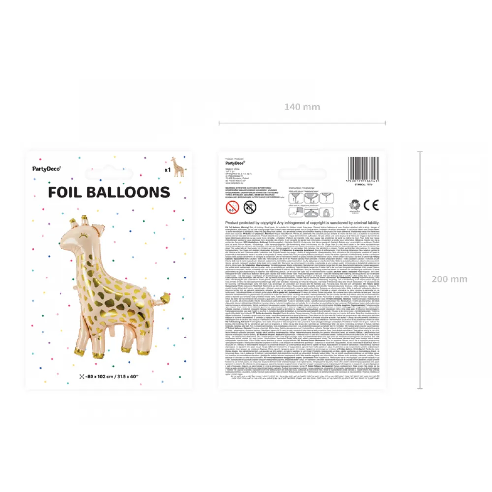 Balon Folie Figurina Girafa 100x120cm FB70