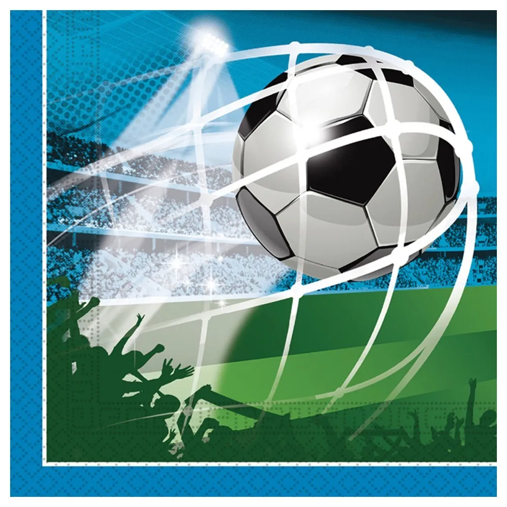 Set 20 Servetele Hartie 33x33cm Fotbal