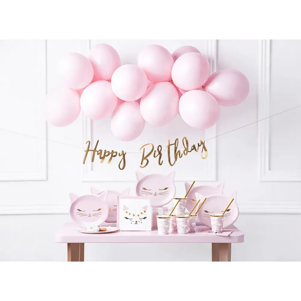 Banner Happy Birthday Rose Gold 16.5x62cm