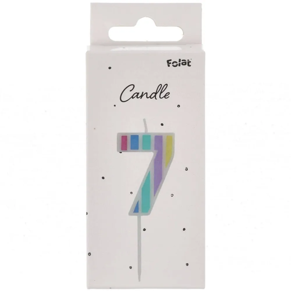 Lumanare Tort Cifra 7 Pastel Vibes