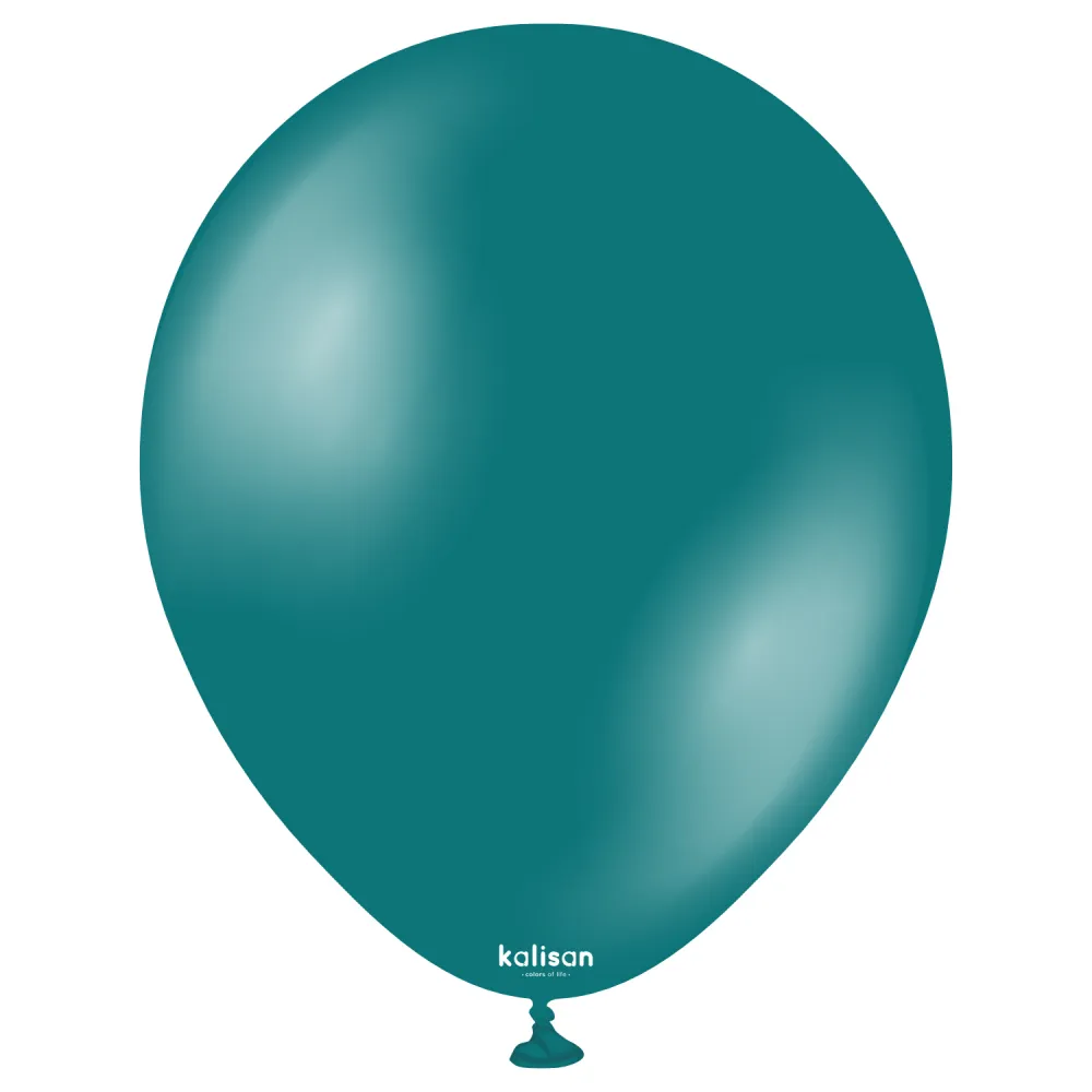SET 50 Baloane Latex 28cm Turquoise Metalic 7021