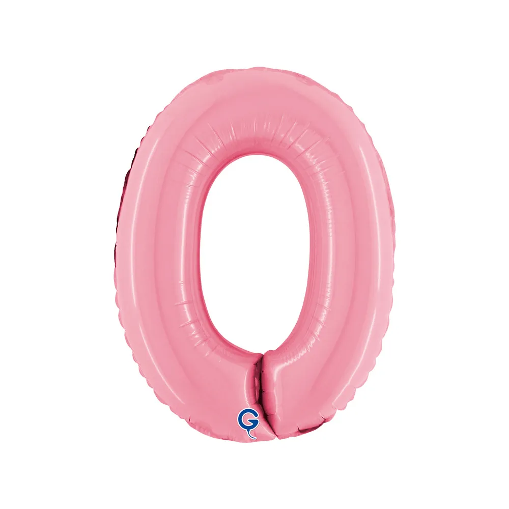 Balon Folie Cifra 0 Pastel Pink 36cm