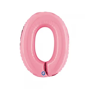 Balon Folie Cifra 0 Pastel Pink 36cm