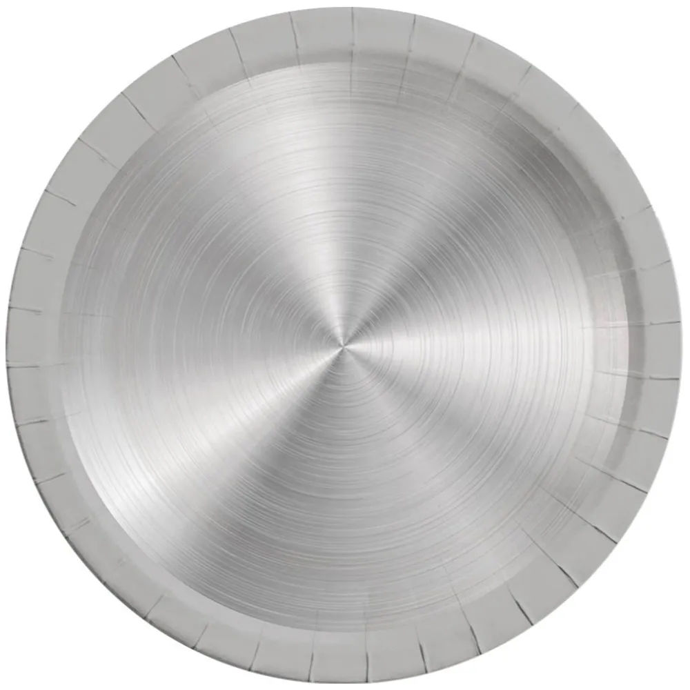 Set 8 Farfurii Petrecere 23cm Argintii