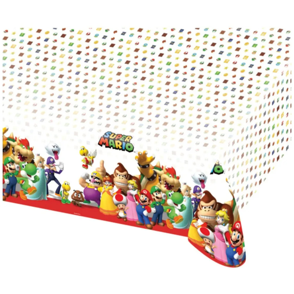 Fata de masa Petrecere Super Mario Plastic 120x180cm AMS 9901539