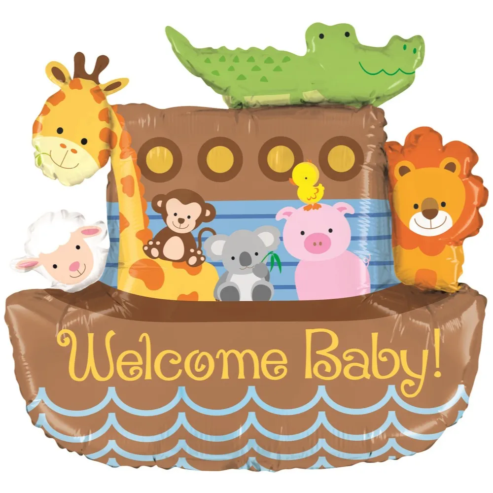 Balon Folie Figurina Welcome Baby Arca lui Noe 79cm Grabo