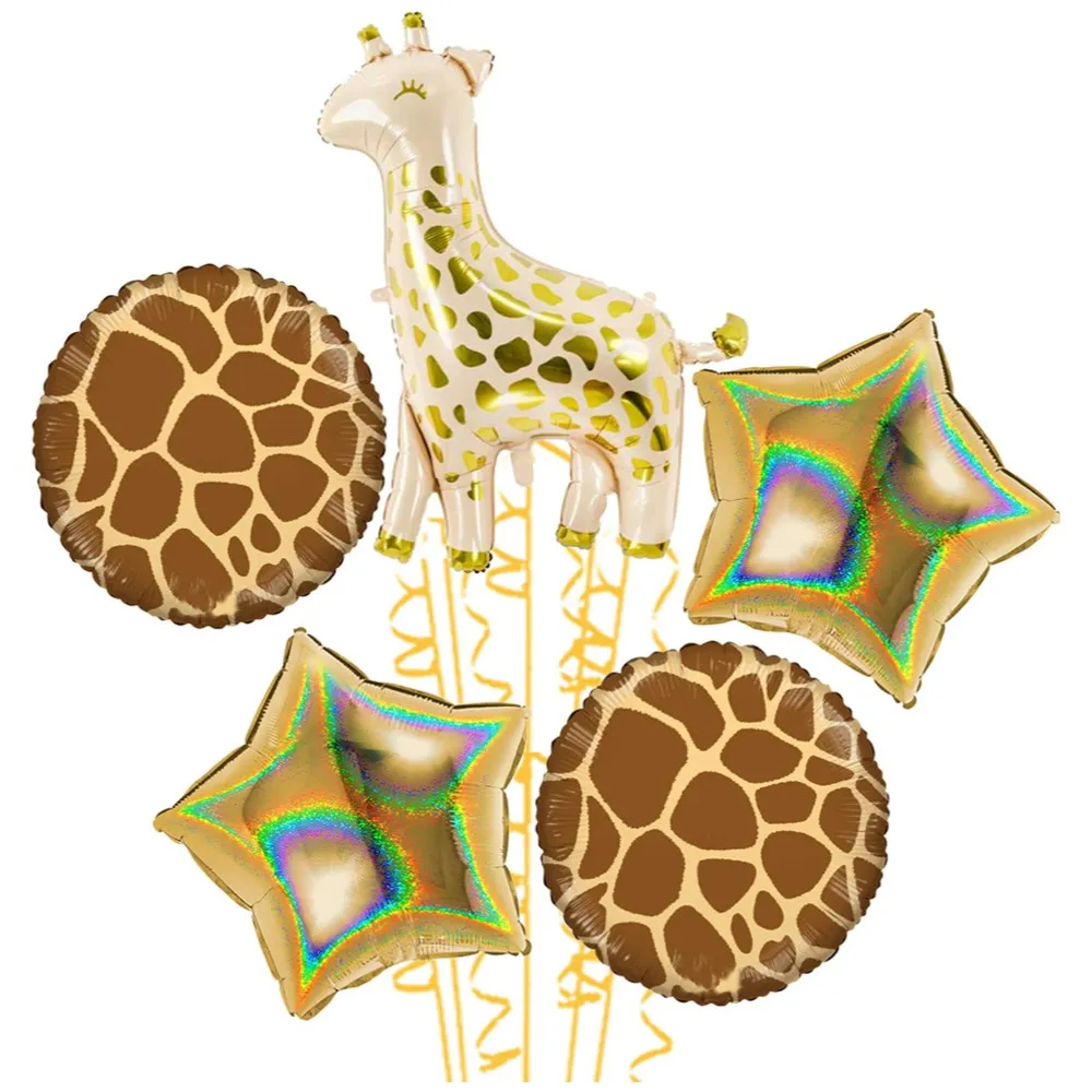 Buchet 5 baloane folie Tematica Safari - Girafa 2022262