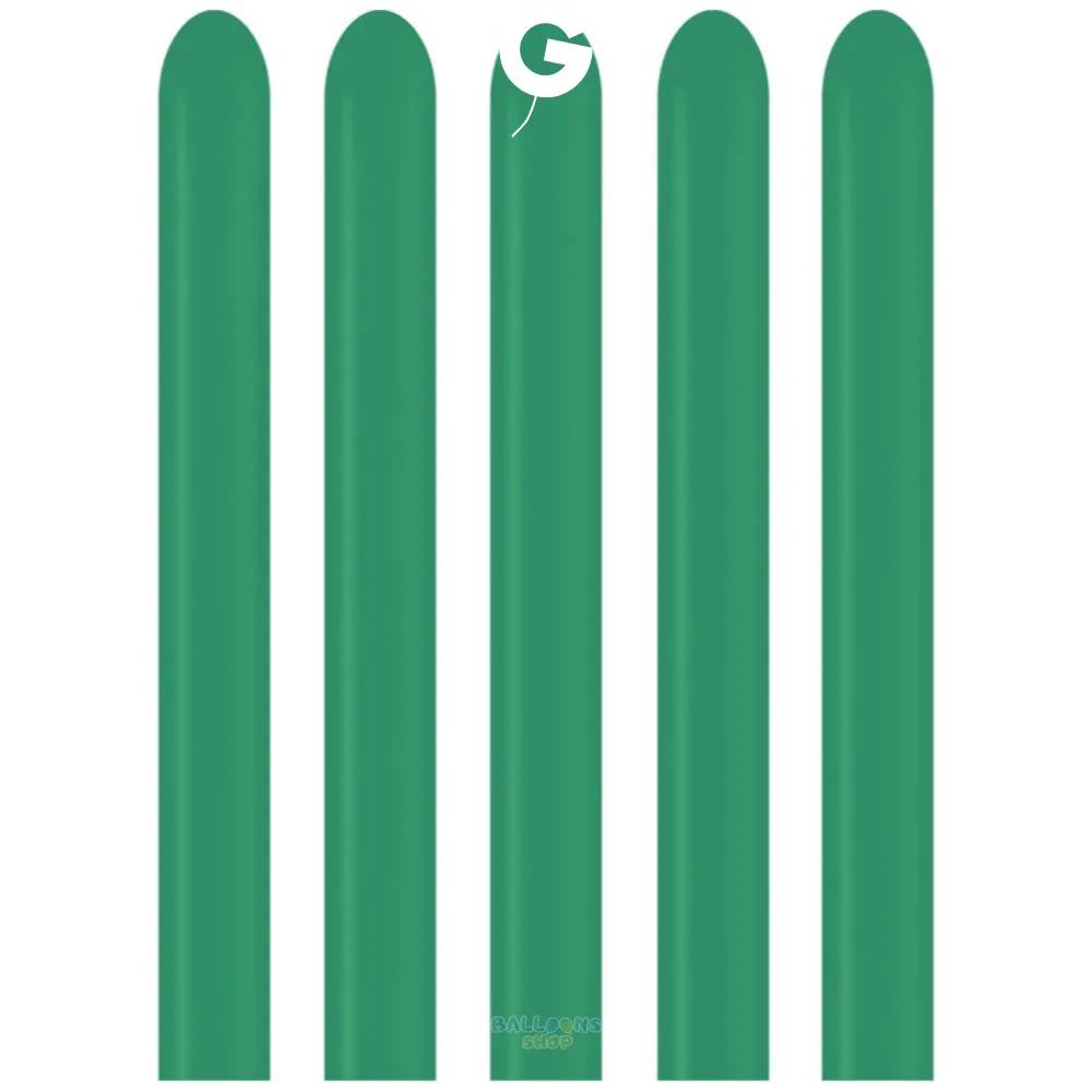 Baloane modelaj standard slim 152 x 2.5 cm Verde Inchis Q160.13