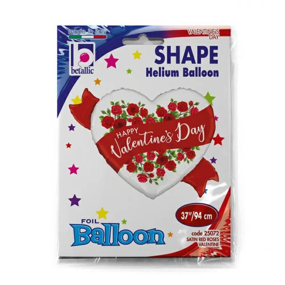 Balon Folie Jumbo Inima Satin Happy Valentine's 94 cm Grabo