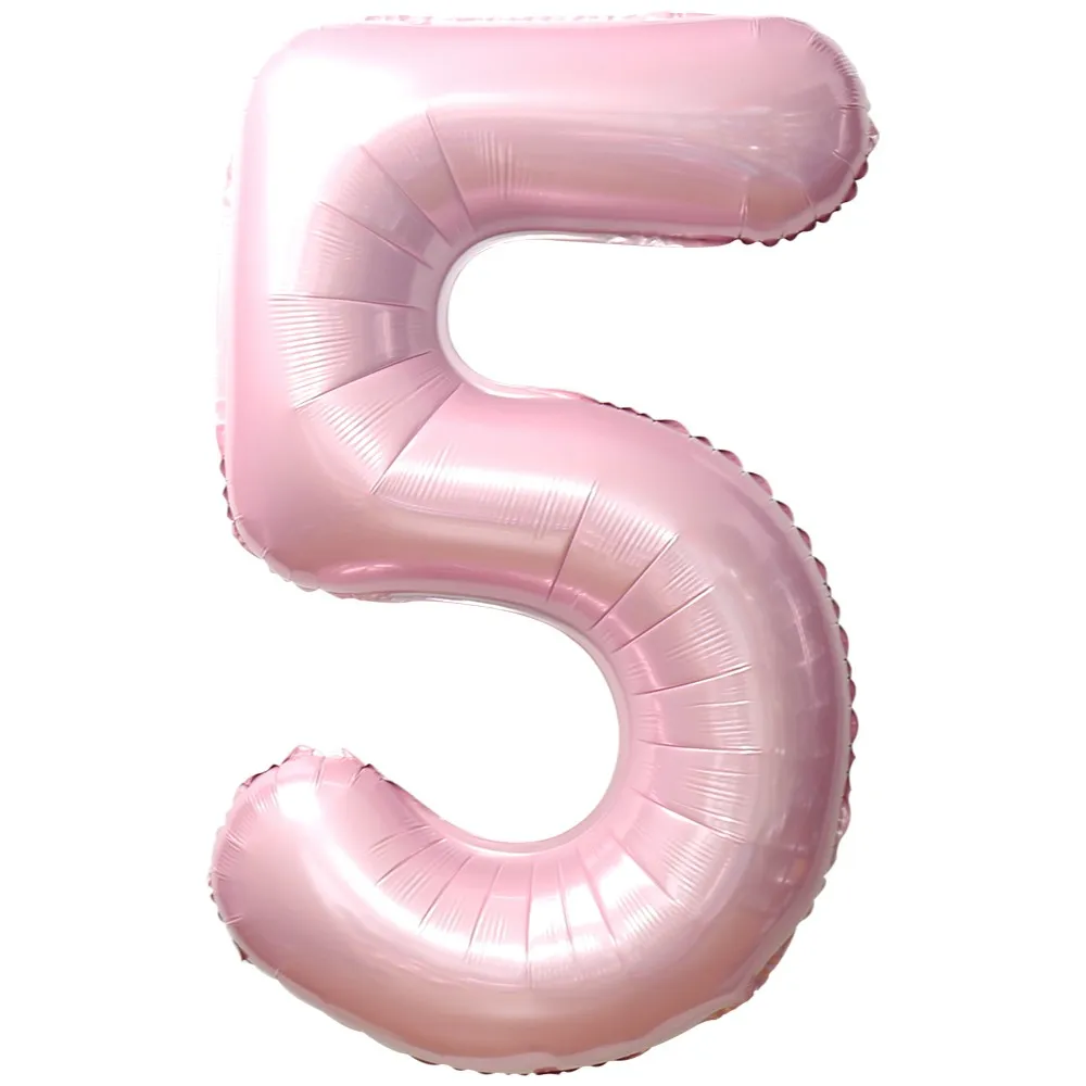 Balon Folie Cifra 5 Baby Pink 87cm