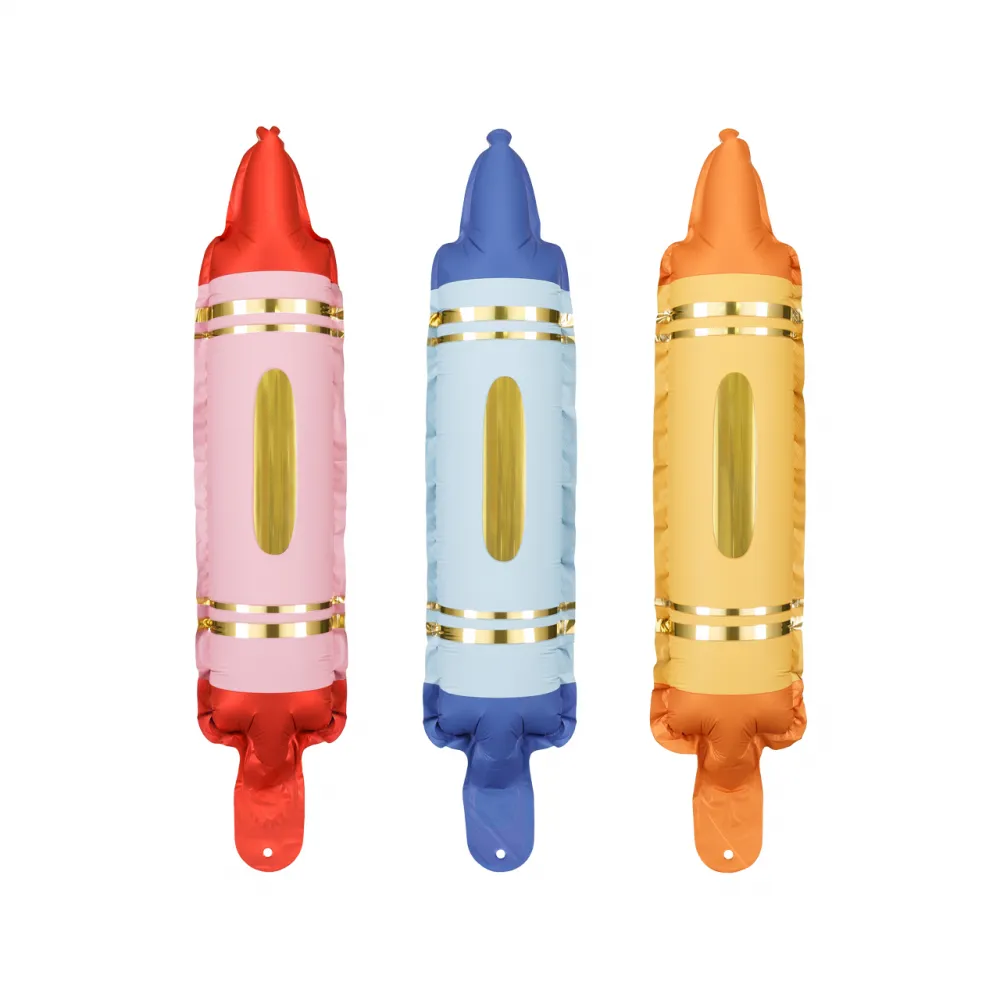 Set 3 Baloane Folie Creioane Colorate 7x30cm