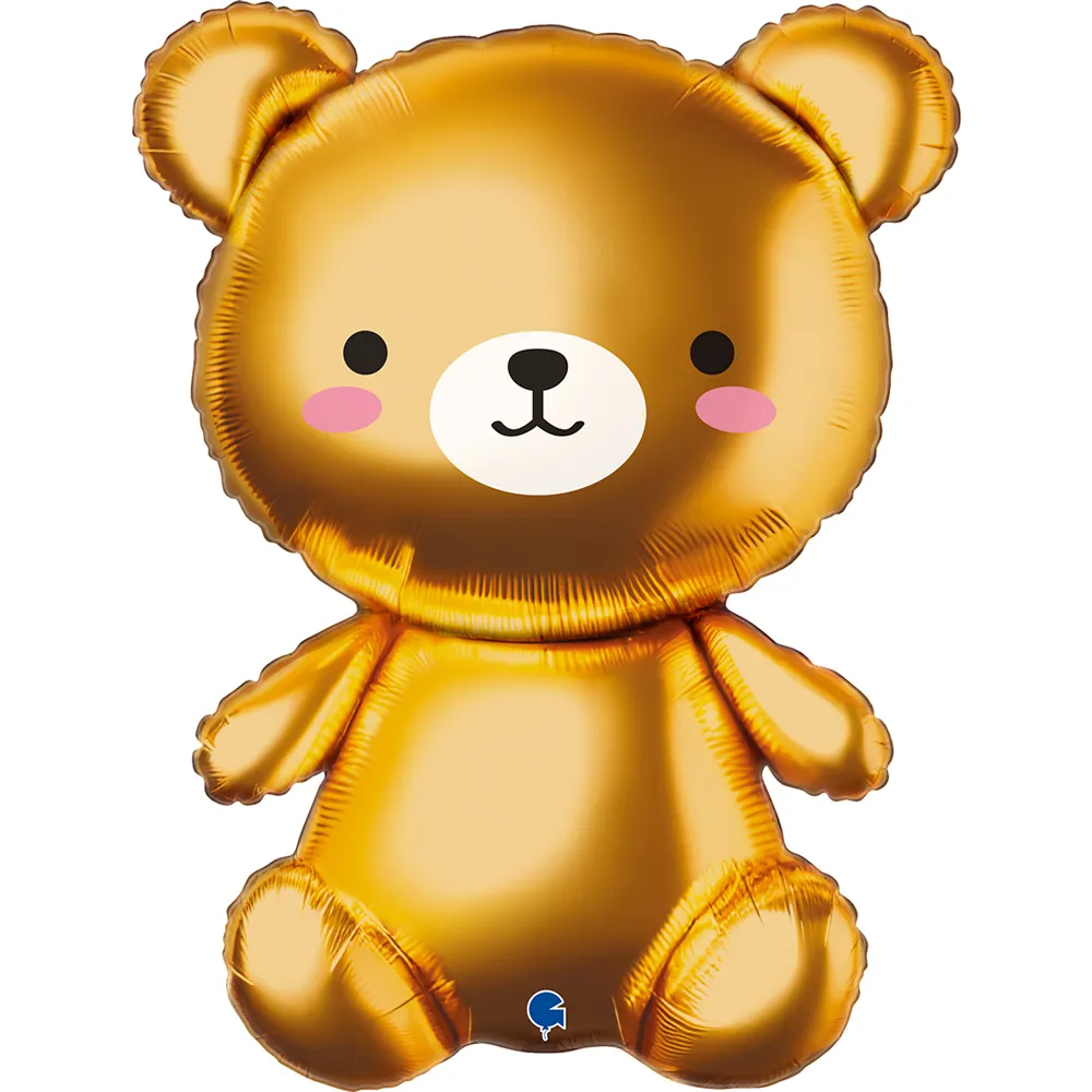 Balon Folie Figurina Urs AI Auriu 74cm