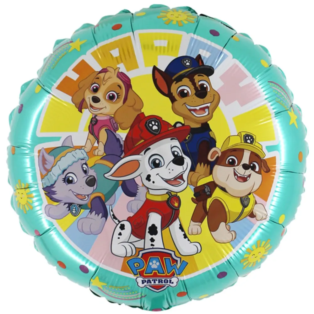 Balon Folie Rotund HB Patrula Catelusilor 2 fete 46cm Grabo