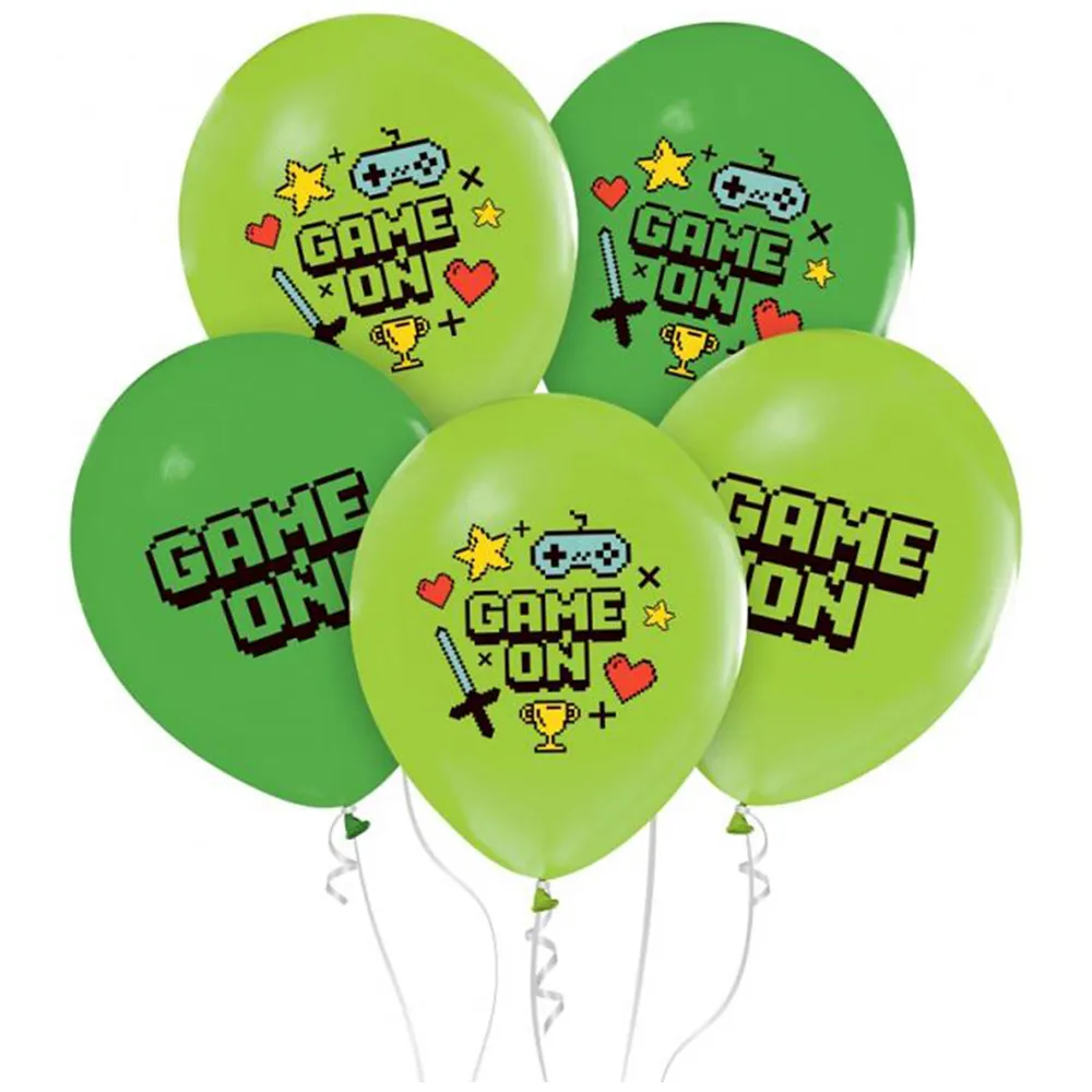 Set 5 baloane latex 30cm print GameON