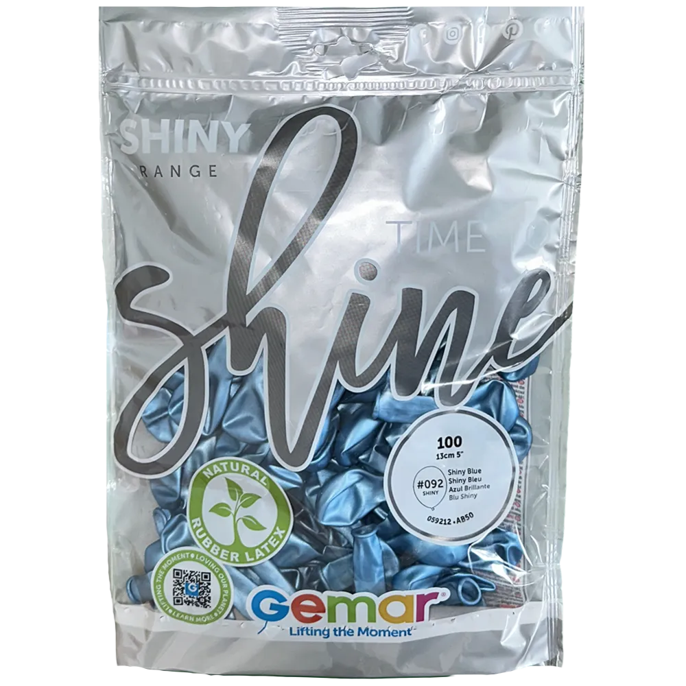 Baloane Latex 13cm Shiny Albastru AB50.92