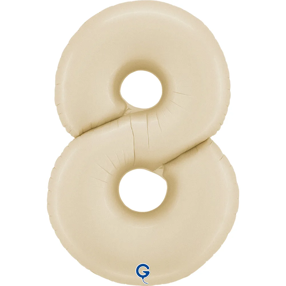 Balon Folie Cifra 8 Satin Cream 102cm