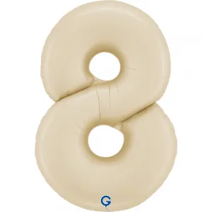 Balon Folie Cifra 8 Satin Cream 102cm