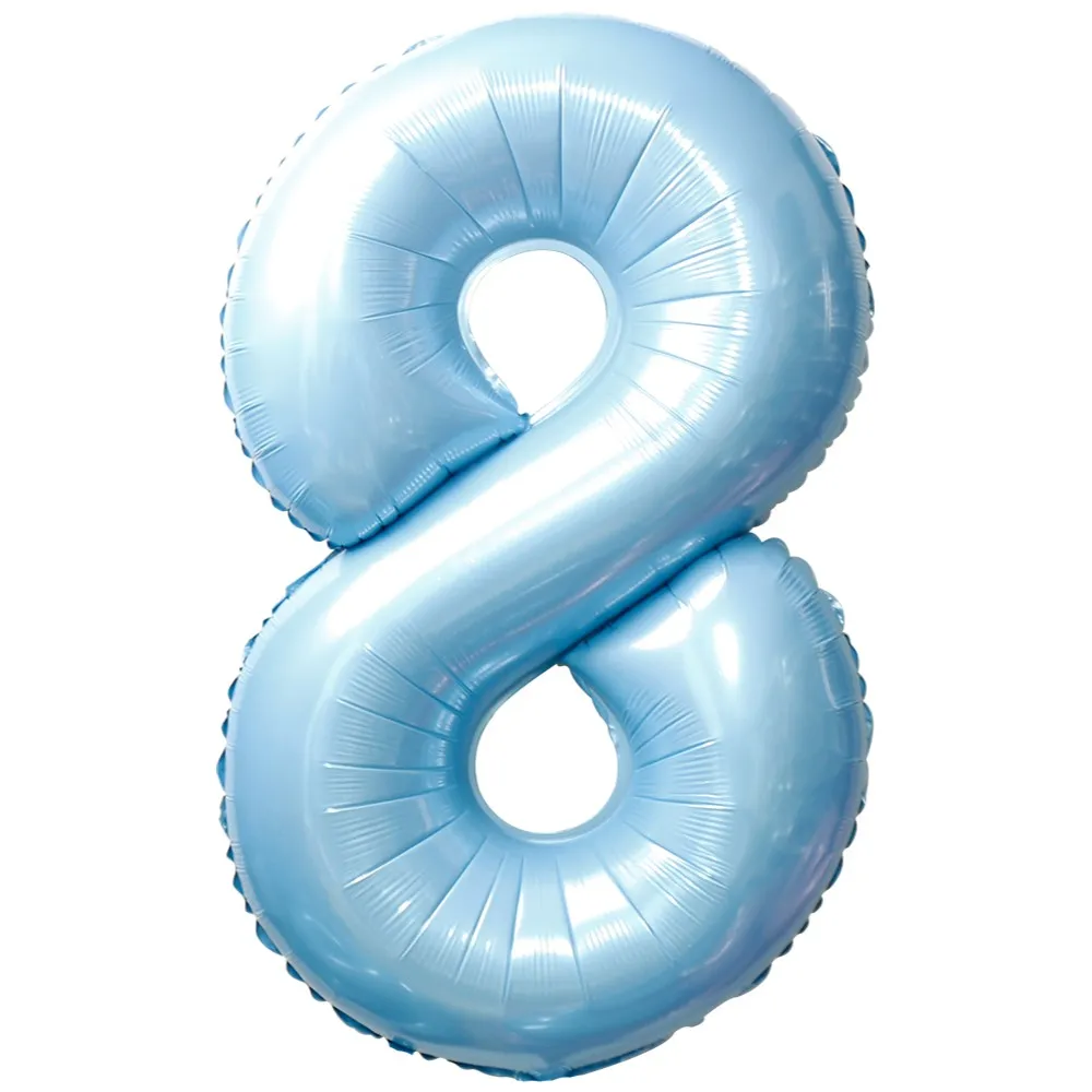 Balon Folie Cifra 8 Baby Blue 87cm