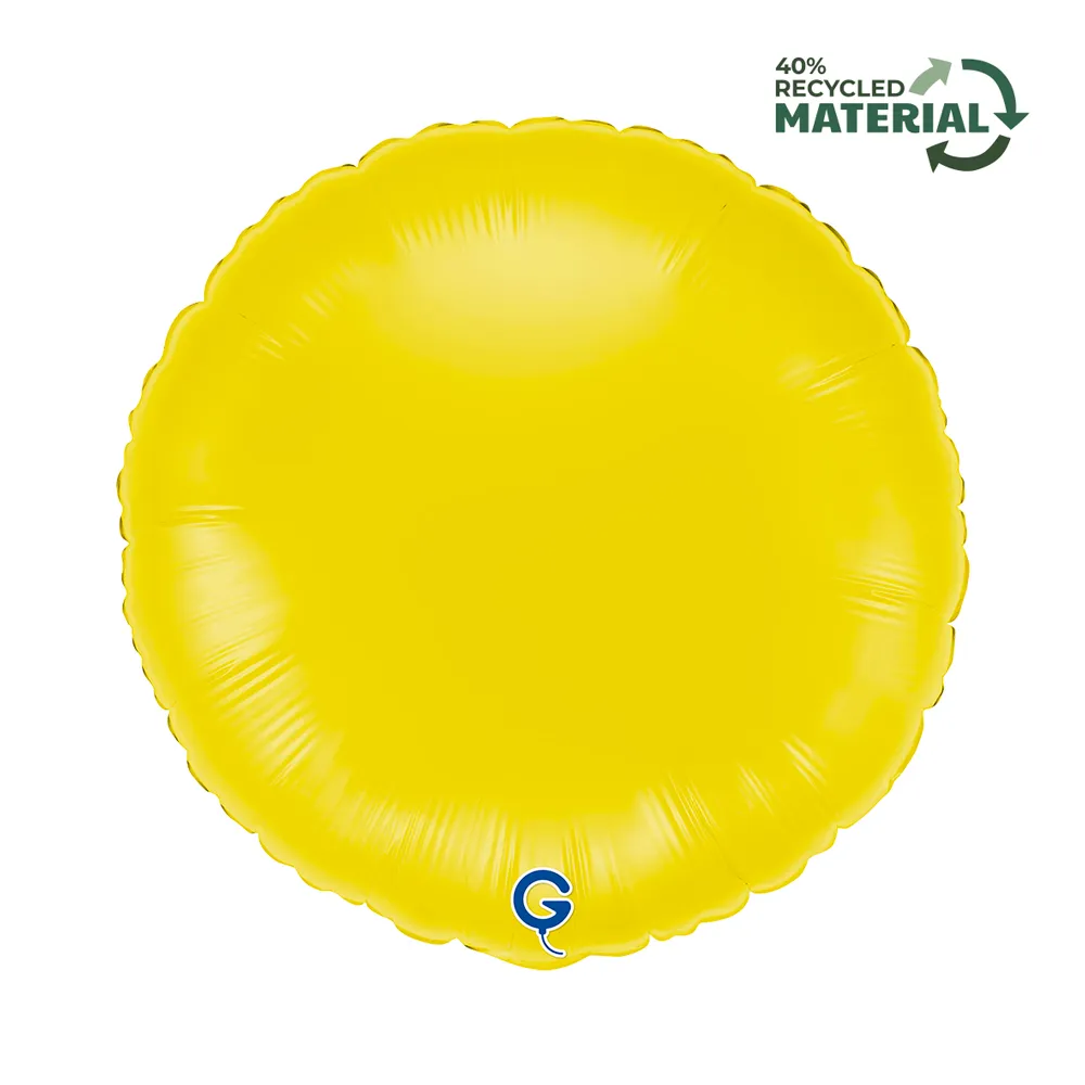 Balon Folie Rotund Galben Pastel 46cm
