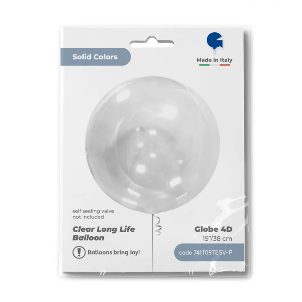 Balon Folie Sfera 4D Transparent 38 cm Grabo