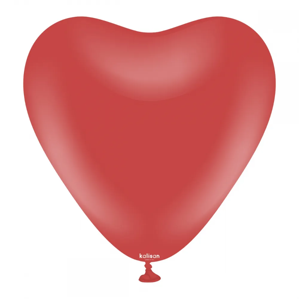 SET 25 Baloane latex Inima 30cm Standard Deep Red 2352