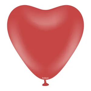 SET 25 Baloane latex Inima 30cm Standard Deep Red 2352