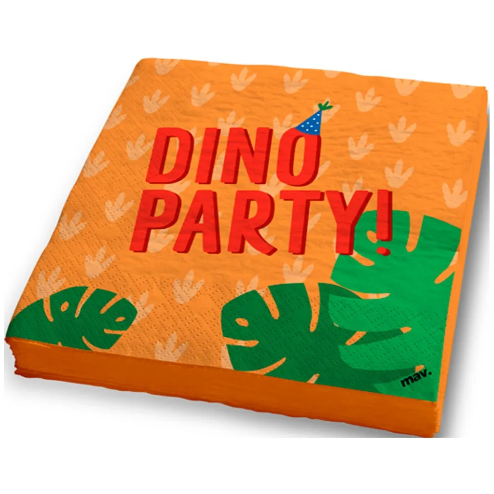 Set 20 Servetele Dinozauri 33x33cm Grabo