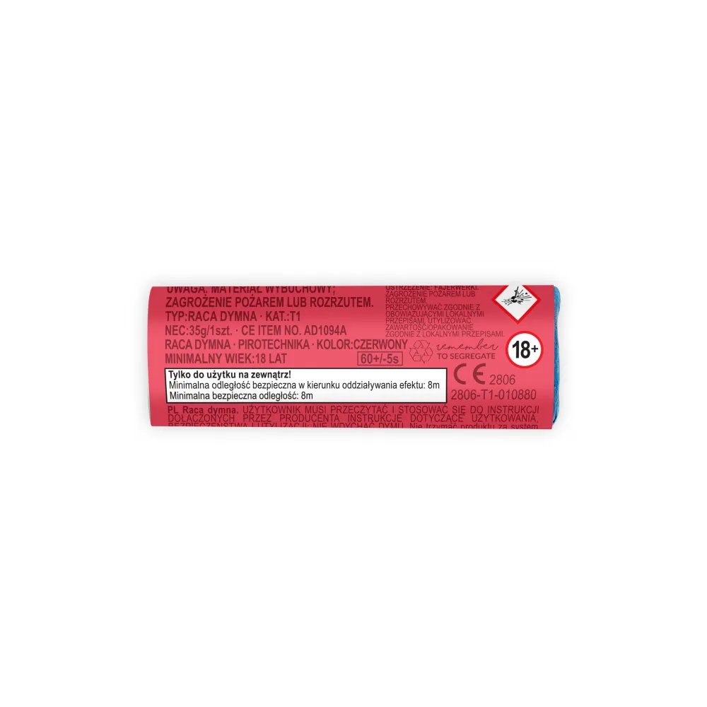 SET 5 Fumigene Rosii 11.5cm