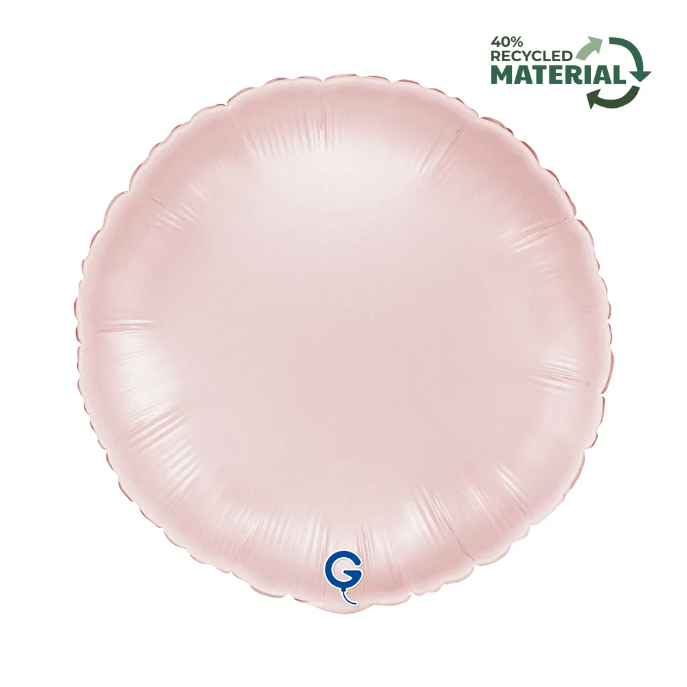 Balon Folie Rotund Satin Pastel Pink 46cm