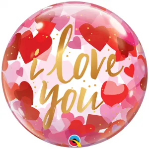 Deco Bubble I Love You Inimioare 22inch - 55cm 20941 Qualatex