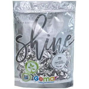Baloane Latex 13cm Shiny Argintiu AB50.89