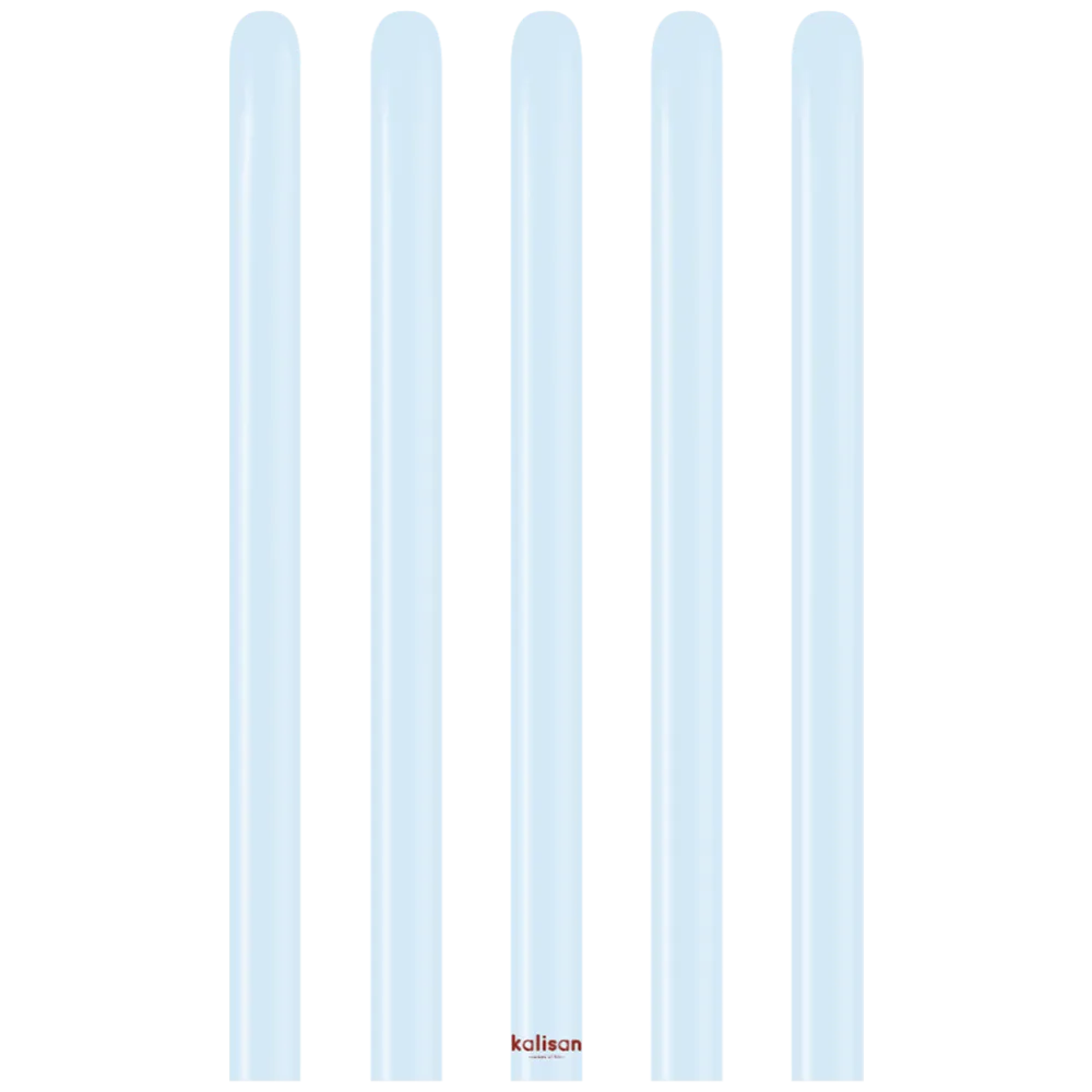 SET 50 Baloane modelaj Macaron Pale Baby Blue Nozzle Up 152 x 2.5 cm 160M 3007