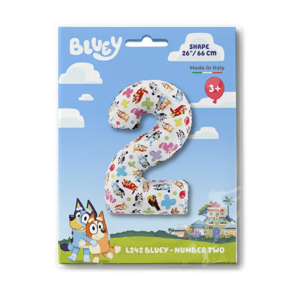 Balon Folie Cifra 2 Bluey 66cm