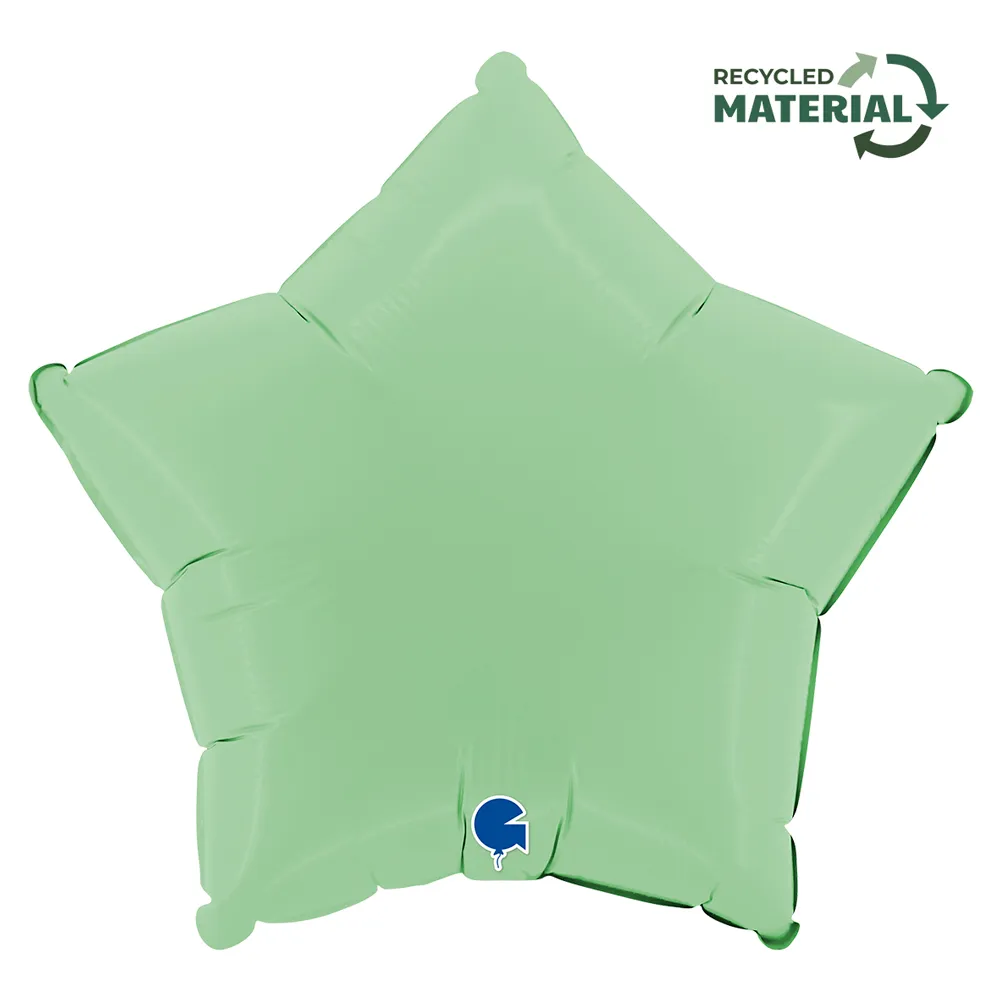 Balon Folie Stea Verde Mat 46cm
