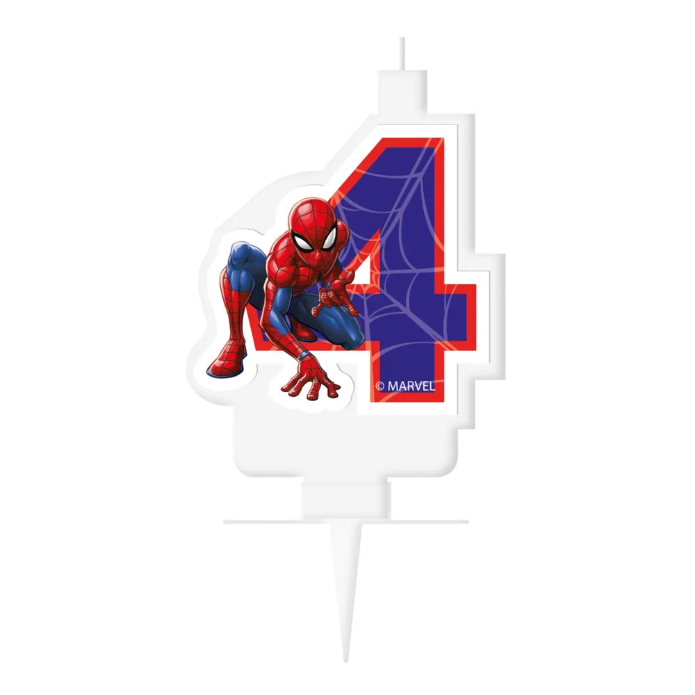 Lumanare Cifra 4 Spiderman World of Web