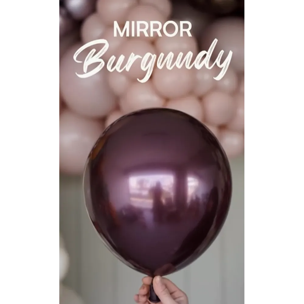 Baloane latex 13cm Mirror Burgundy Kalisan 5016