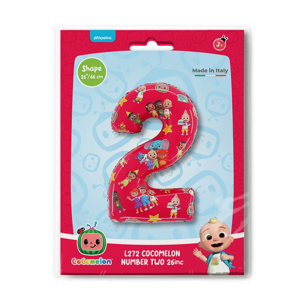 Balon Folie Cifra 2 Cocomelon 66cm