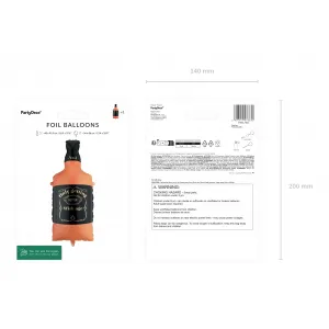Balon Folie Figurina Sticla Whisky 34x86cm